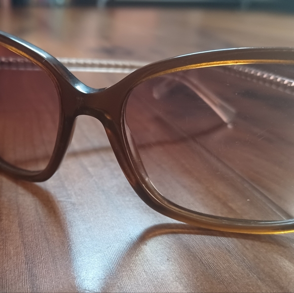 Women's Coach HC8152 532813 Brown Glitter/Crystal Light Brown/Gold Sunglasses - Picture 3 of 4